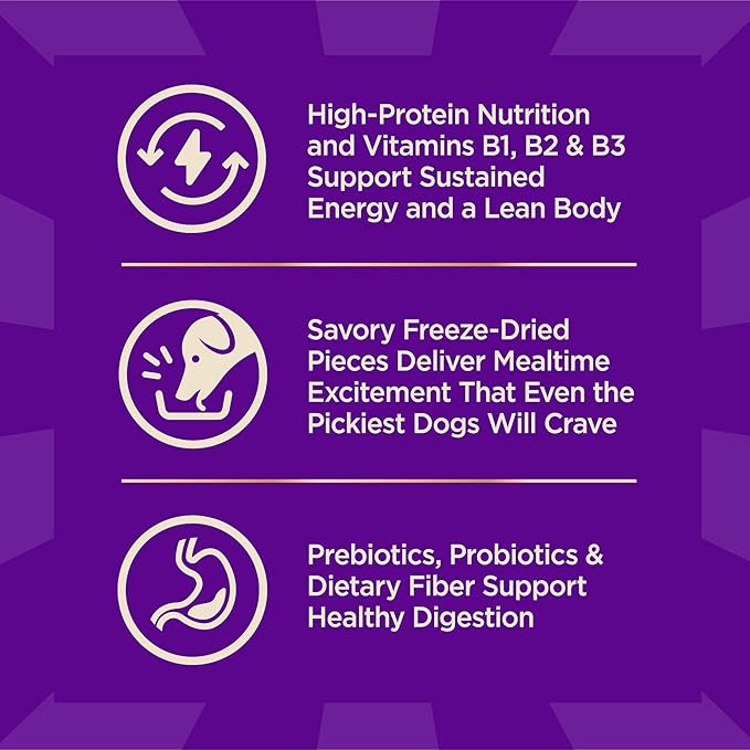 Wellness CORE+ Dry Dog Food with Freeze Dried Pieces, Grain Free, High Protein, Natural, Ocean Whitefish, Herring, & Salmon Recipe, (18-Pound Bag)