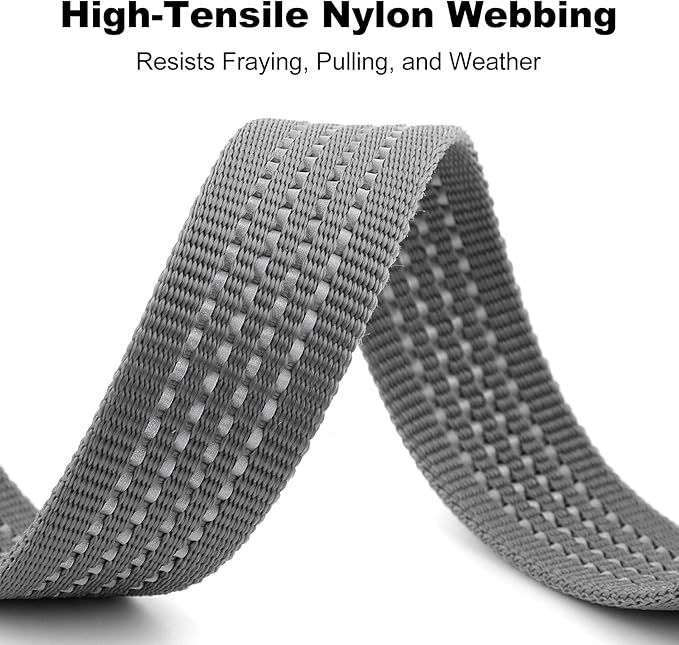 Plutus Pet Heavy Duty Dog Leash with Lockable Aluminum Carabiner, 4/6 Feet Long, Double-Sided Reflective Nylon, Padded Handle, for Puppy, Small, Medium and Large Dogs (Gray, 4/5" x 4')