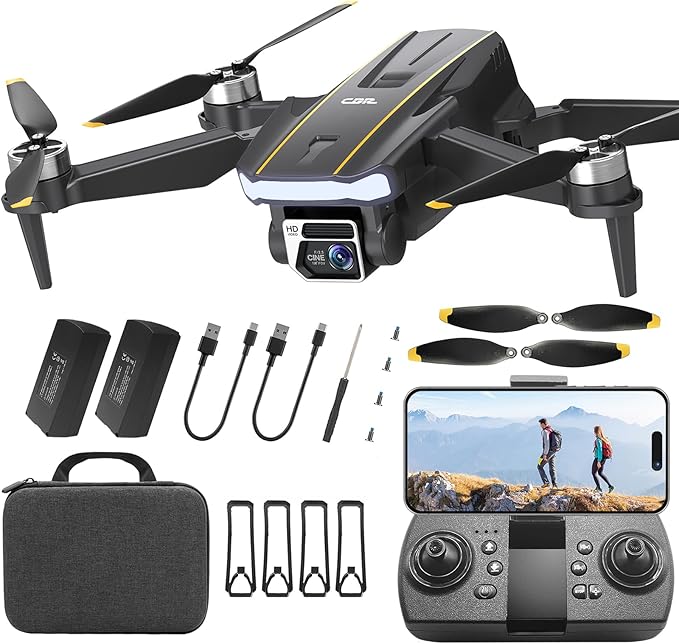 Advanced 2K HD Camera Drone with Brushless Motor for Adults CHUBORY A68 WiFi FPV Quadcopter 3D Flips, Auto Hover Headless Mode Trajectory Flight for Aerial Photography Enthusiasts