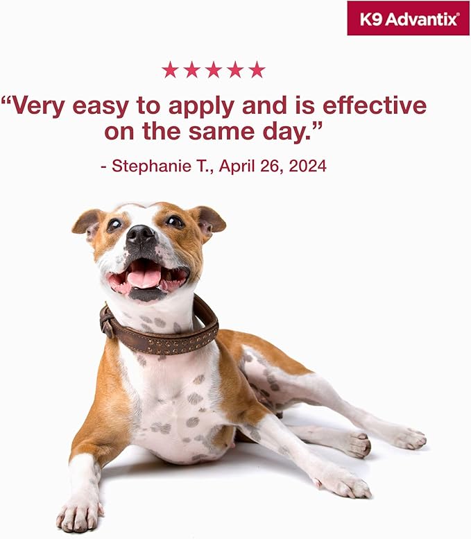 K9 Advantix Flea, Tick & Mosquito Prevention for Dogs 21-55 lbs. | Flea Drops for Large Dogs | Apply Monthly | 2 Treatments (Pack of 2)