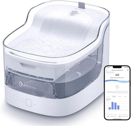 Cat Water Fountain Smart App Control 8 Layers Filtration BPA-Free & Ultra-Quiet Dogs Automatic Water Dispenser Water Fountains for Cats Indoor Wireless Pump Pet Health Manager 2.4G WiFi