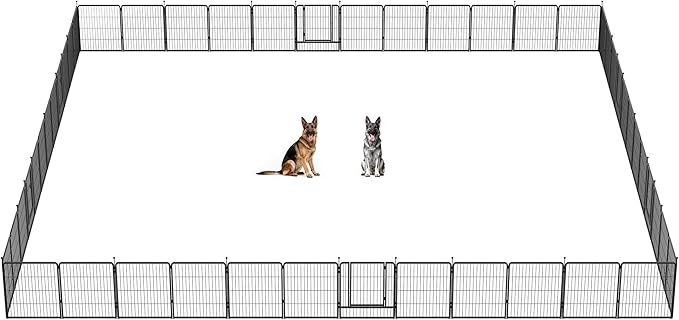 FXW Instant Unleashed Dog Playpen, Portable Pet Fence for Outdoor, RV Trips, and Camping, 32inch, 48 Panels for Small and Medium Dogs│Patented