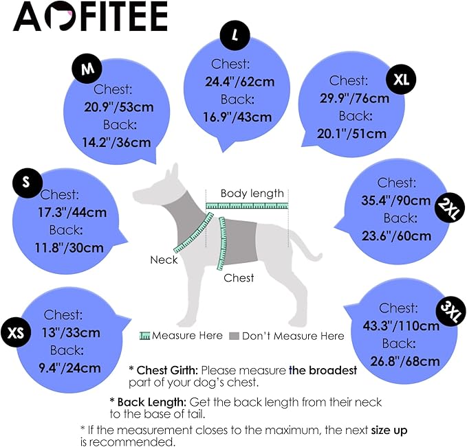 AOFITEE Dog Coat, Warm Dog Jacket, Reflective Winter Coats for Medium Dogs, Turtleneck Dogs Winter Jacket with Harness Built in, Waterproof Windproof Pet Fleece Vest Puffer Jacket, Navy M