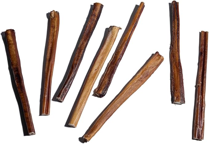 Jack&Pup 12 Inch Jumbo Bully Sticks for Dogs (5 Pack) Single Ingredient Dog Bully Sticks for Large Dogs and Aggressive Chewers