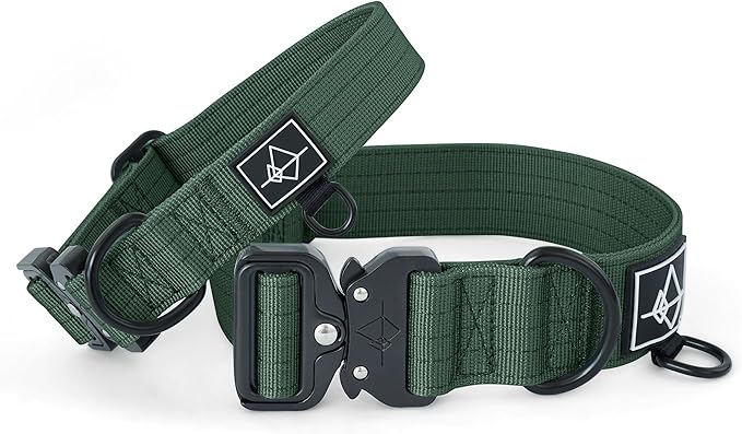 Roam Made to ROAM Premium Dog Collar - Adjustable Heavy Duty Nylon Collar with Quick-Release Metal Buckle (Maine Marina, Size 5)