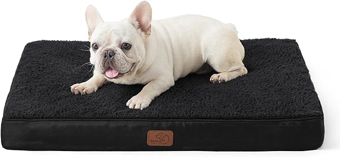 Bedsure Dog Bed Medium Size Dog - Orthopedic Waterproof Puppy Beds with Removable Washable Cover, Egg Crate Foam Pet Mat, Suitable for Pet Up to 35 lbs