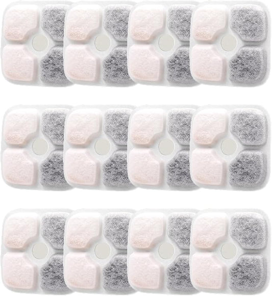Pet Fountain Filters Replacement Compatible with Catit Cat Water Fountain, Carbon Ion-exchange Resin Cat Water Fountain Filters (12)