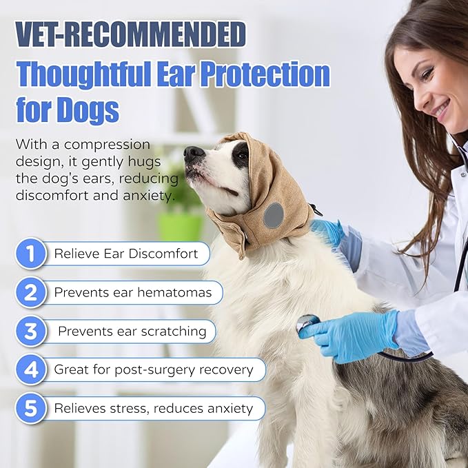 Dog Calming Hoodie, Reducing Noise Wrap, Dog Ear Muffs Noise Protection