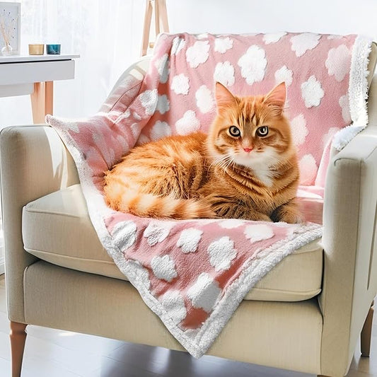 Dog Blanket for Small Medium Large Dogs Fleece Cat Blankets for Indoor Cats Washable Fluffy Pet Bed Blanket Furniture Sofa Couch Cover Protector