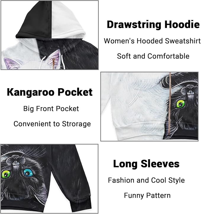 Women's Zip Front Plaid Sweatshirts Print Hoodie Fall Jackets Long Sleeve Casual Drawstring Clothes