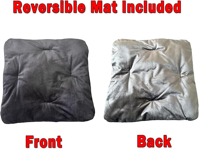 Love&go Elevated Dog Bed with Metal Frame, Cooling Raised Pet Cot for Dog and Cat (S - Red Bed+Mat+Canopy, Small-18.5x18.5x5.5 inch)