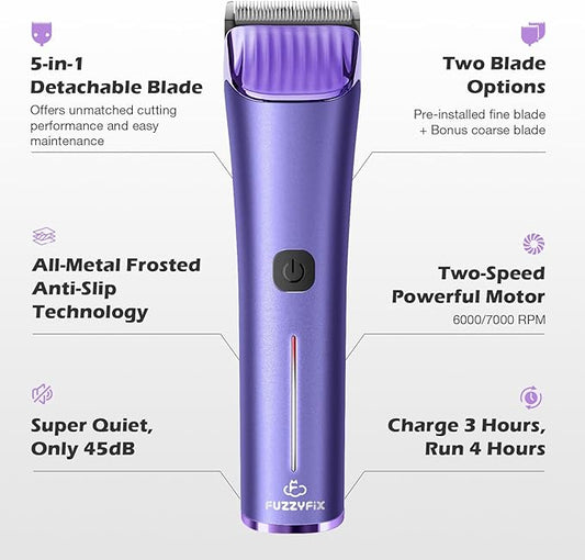 Professional Dog Grooming Clipper with Replacement Blade, 5-in-1 Adjustable Blade Cordless Pet Grooming Kit 2 Speed Trimmer Hair Shaver with Detachable Metal Combs Nova for Animal Horse