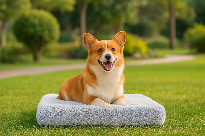 Dog Bed with Removable Cover, Orthopedic Dog Bed (Medium) - Premium Quality, Washable & Portable,Multiple Sizes, Stylish Design, Removable Cover, Size(19.68 x 15.74 X 2) inch