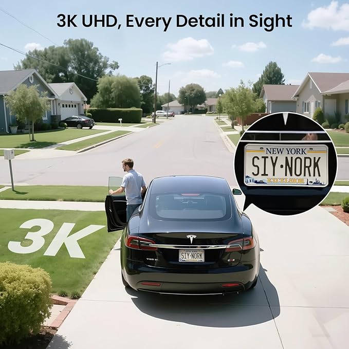 aosu Security Cameras Wireless Outdoor, 6-Cam Kit, No Subscription, Home Station Expandable to 1TB (32GB Built-in), 5MP Solar Camera Wireless Outdoor, 360° Pan & Tilt, Human Auto Tracking, Easy Setup