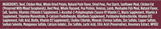 Nutrish High Protein Beef, Potato & Peas Recipe with Venison & Lamb Dry Dog Food, 12 lb. Bag, Packaging May Vary (Rachael Ray)
