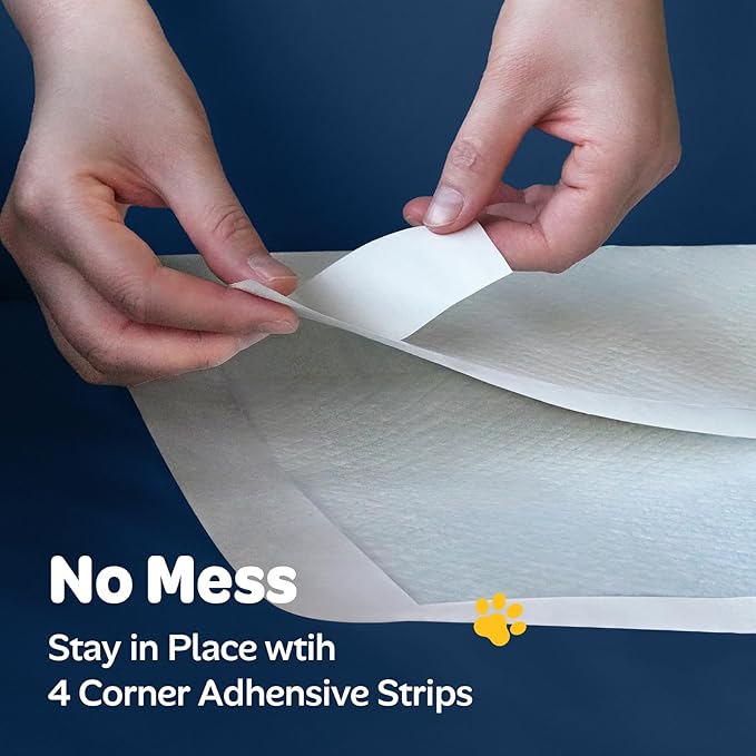 Large Disposable Underpads for Incontinence (28"x34", 50 Count), 6-Layer Absorbent Bed Pads for Adults & Elderly, Leak-Proof Dog Pads with Sticky Tape, Breathable & Quick Dry