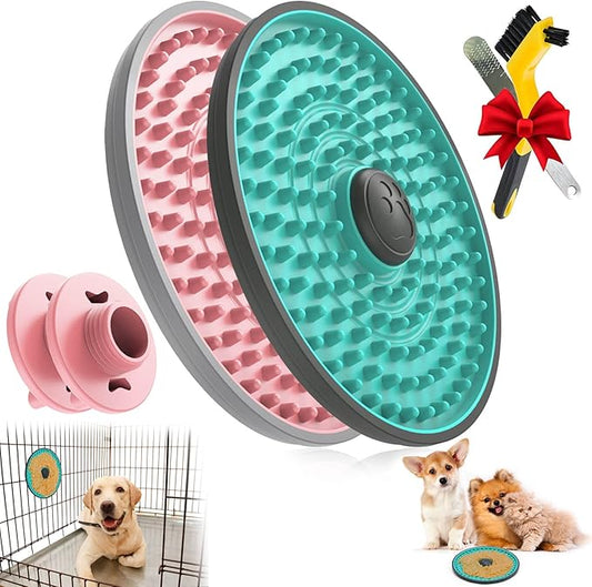 Lick Mat for Dogs, Dog Crate Lick Pads Slow Feeder, Lick Pad Crate Training Toy Crate Lick Plate,Very Suitable Peanut Butter, Treats Yogurt, Bolognese, for Boredom Relief Licking Pad