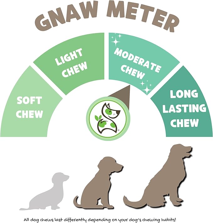 Nature Gnaws USA Beef Tendons for Dogs (8oz) - Mixed Thickness - Long Lasting for Aggressive Chewers - Premium Natural Beef Dog Chew Treats - Rawhide Free