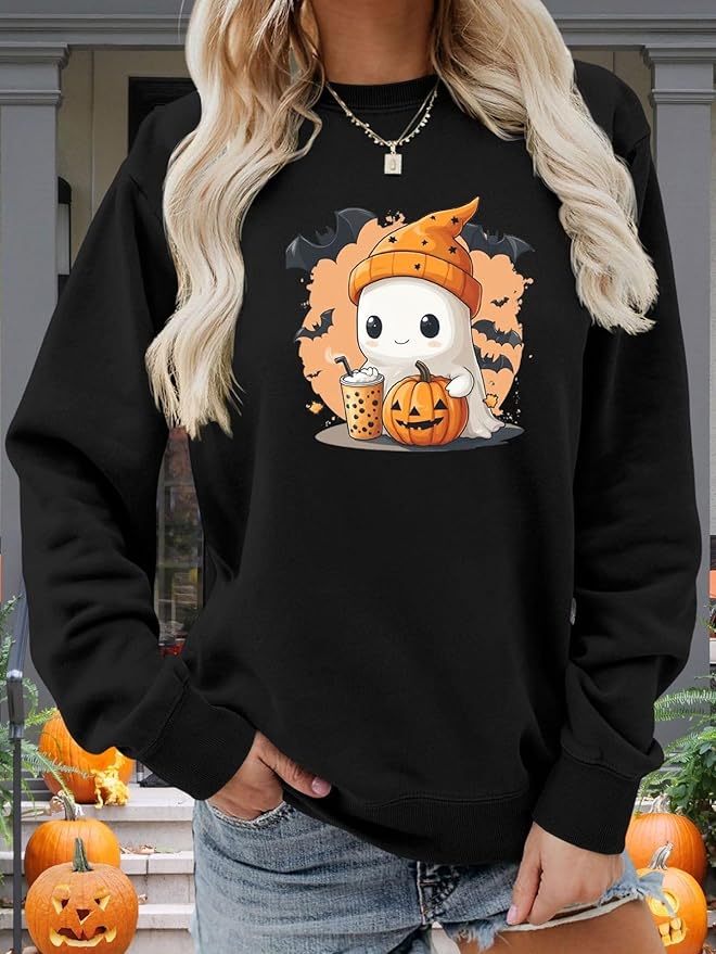 Womens Cat Print Hoodies Trendy Funny Cat Graphic Long Sleeve Sweatshirt Y2k Streetwear Hooded Pullover Tops
