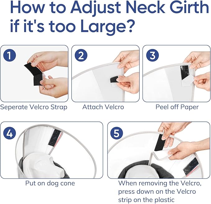 Supet Upgraded Dog Cone with Soft Liner, 20% Lighter Plastic Elizabeth Collar After Surgery to Stop Licking, for Spay Neuter Skin Problems Recovery, for Small Medium Active Large Dogs(Black,XS)