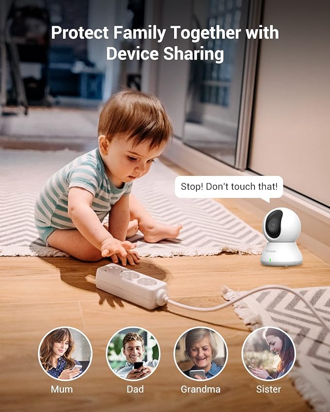 blurams 5G Cameras for Home Security, 2K Pet Camera with Phone App, 360° PTZ Indoor Camera w/Dual-Band WiFi6, Free Human/Motion/Sound Detection, 2-Way Talk, Night Vision, Works with Alexa, 2Pack