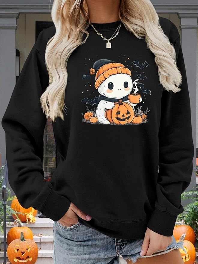 Womens Cat Print Hoodies Trendy Funny Cat Graphic Long Sleeve Sweatshirt Y2k Streetwear Hooded Pullover Tops