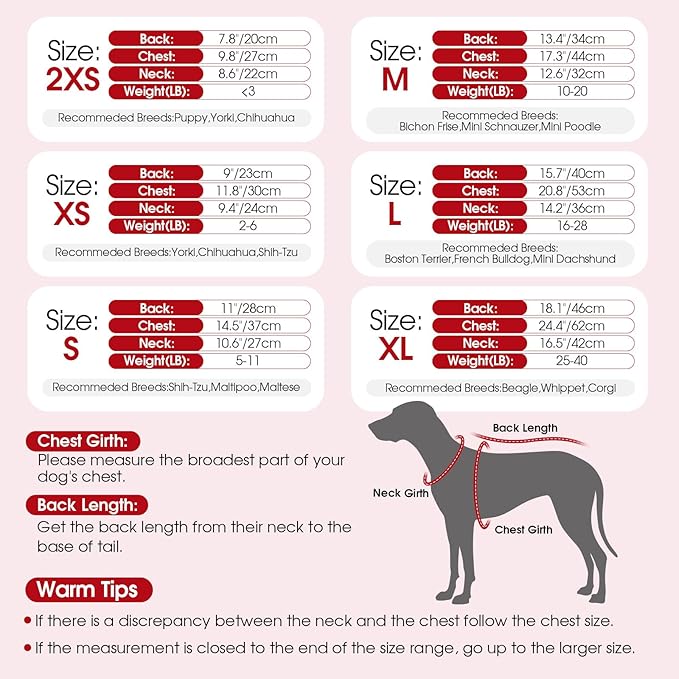 Dog Sweater Dress Plaid Knitwear for Small Medium Dogs Warm Puppy Pet Turtleneck Stretch Pullover Cute Fall Winter Vest Clothes with Leash Hole for Christmas (Red, XL)