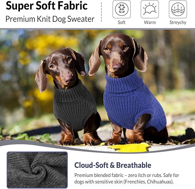 Dog Sweater Pullover, Cable Knit Dog Christmas Sweater, Dogs Sweaters for Small Medium Large Dogs with Harness Hole,Puppy Sweaters Boy Or Girl(Grey,XL)