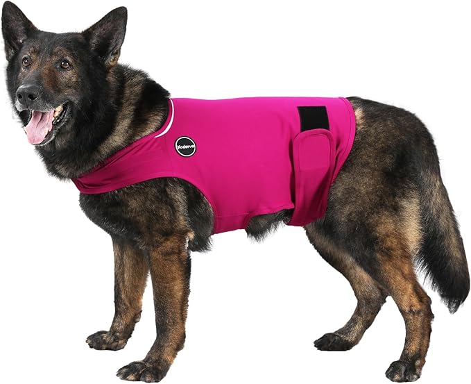 Dog Anxiety Jacket, Skin-Friendly Dog Calming Shirt - Dog Coat for Thunder, Fireworks, Vet Visits and Separation - Keep Pet Calm Without Medicine & Training, Anti Anxiety, Rose, XX-Large