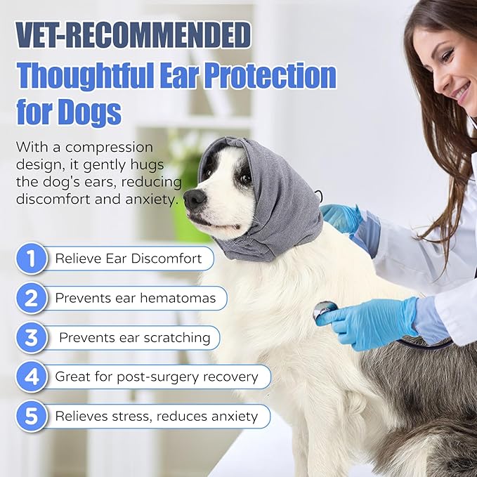 Dog Calming Hoodie, Reducing Noise Wrap, Dog Ear Muffs Noise Protection