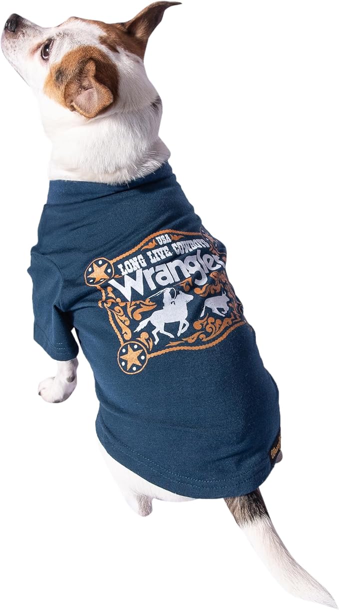 Wrangler Rope Buckle Logo TEE Navy S