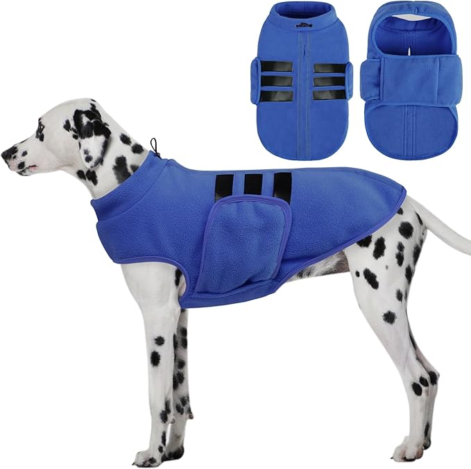 Dog Sweater,Adjustable Dog Sweaters for Small, Medium and Large Dogs Boys Girls, Dachshund Chihuahua Fleece Dogs Sweater(Blue,XL)