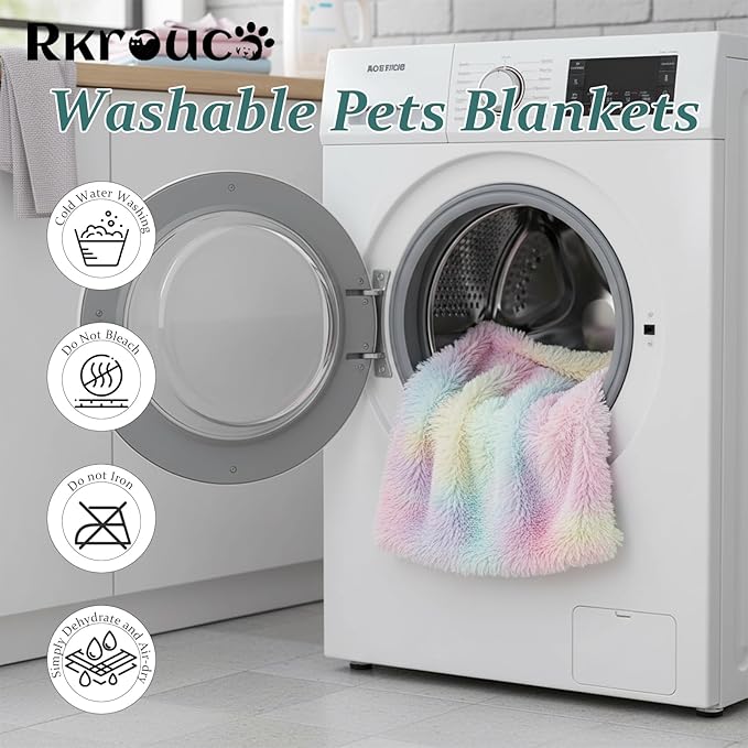 Pets Bed Blanket Dogs Reversible Soft Dog Throw Blankets Cats Mat Sleeper Fuzzy Pet Couch Covers Washable Cat Puppy Cover for Beds Sofa Travel Double Sided Furniture Protection (Colorful Pink,S)
