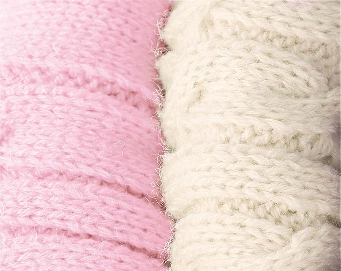 2 Pack Dog Sweaters for Small Dogs - Puppy Medium Warm Clothes in Winter, Turtleneck Pullover Design for Boy Girl Pet, Doggie, Cat, Kitten Chihuahua Bulldog Pug Beagles (M, Pink, Beige)
