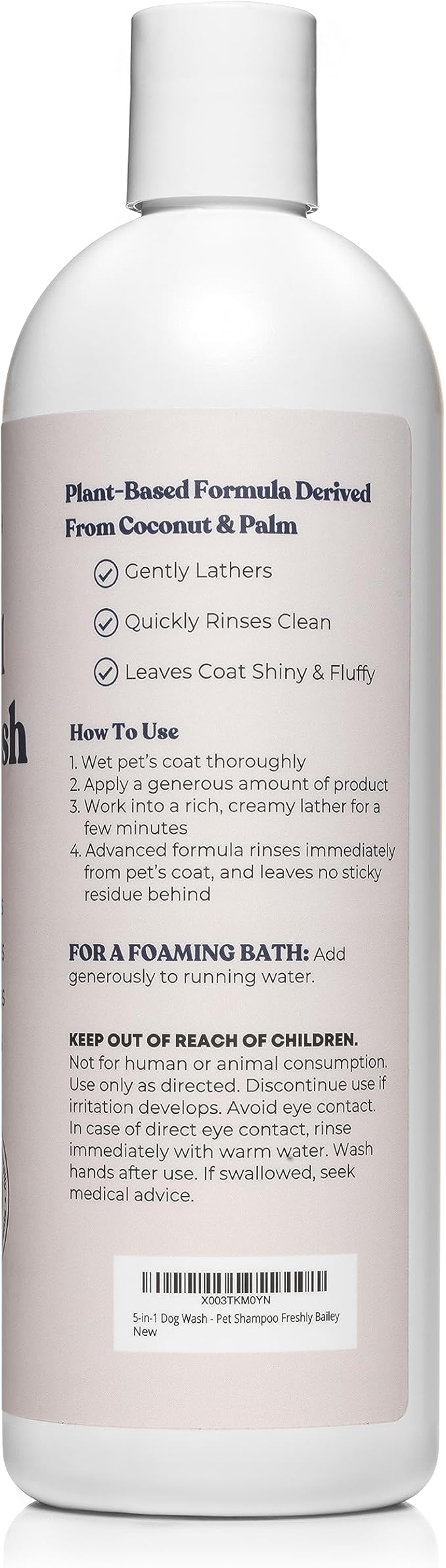 Dog and Cat Shampoo and Conditioner for Dogs and Cats - Best 5 in 1 Fresh Pet Wash - Natural Ingredients Perfect for Sensitive Skin - Cleans, Conditions, Detangles, and Moisturizes - 16OZ