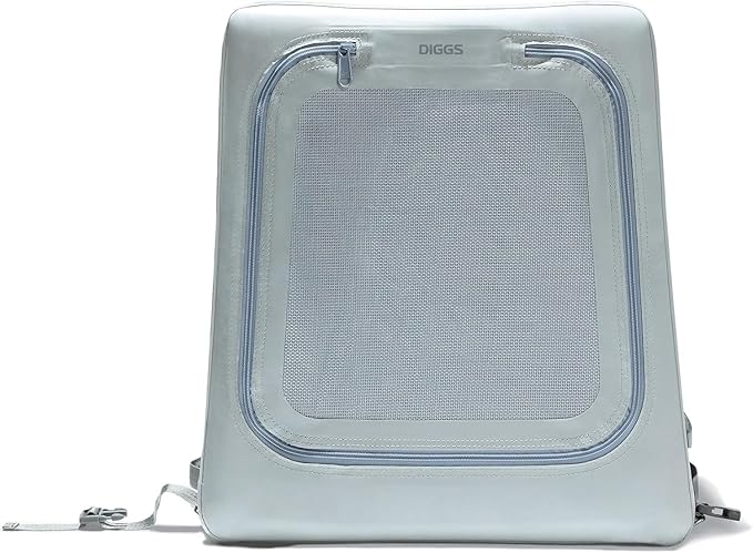 Diggs Enventur Medium Inflatable Travel Dog Crate – Ultra-Light & Portable Dog Crate – Puncture-Resistant, Waterproof, Compact – Safe, Durable for Adventures & Travel - 34" L x 22.5" W x 27" H (Grey)