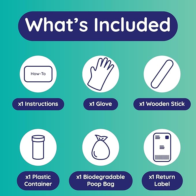 Basic Gut Test Kit – for Diarrhea, Itchy Skin, Mood Changes & Discomfort – Non-Invasive & Fast Results - Vet Trusted - Easy at-Home Stool Test - for Dogs & Cats