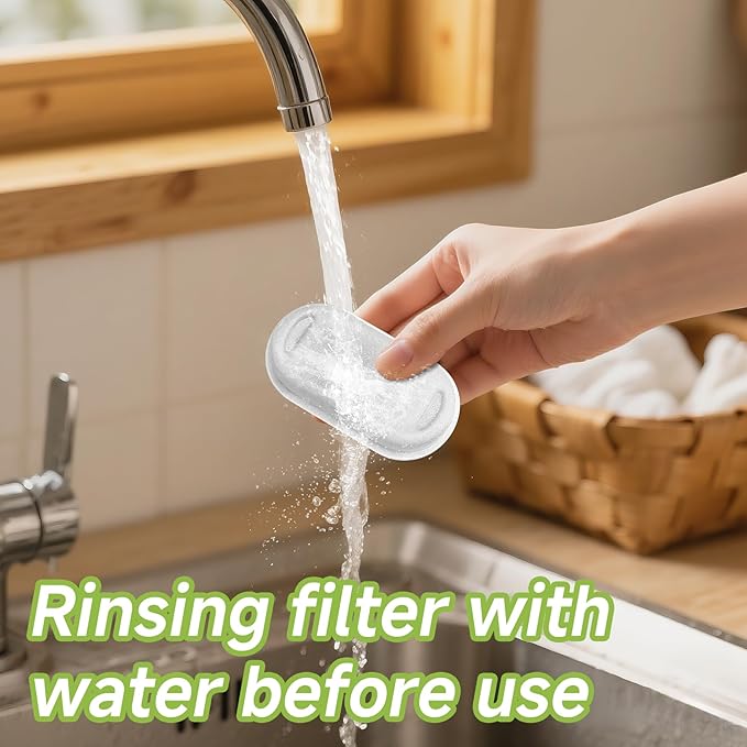 Cat Water Fountain Filters, 16 Pack Cat Fountain Filter Replacement for 67oz/2L & 108oz/3.2L Stainless Steel Pet Water Fountain, 8 Pack Pet Replacement Filters with 8 Sponges