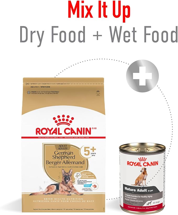 Royal Canin Breed Health Nutrition German Shepherd 5+ Mature Dry Dog Food, 28 lb Bag