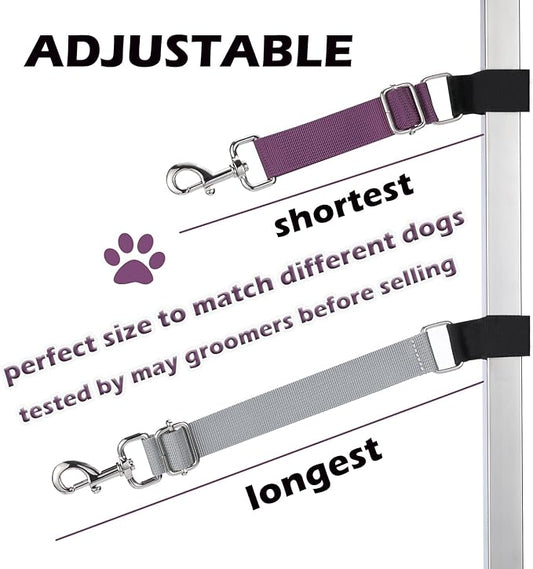 Pet Dog Grooming Arm Accessories - Dogs Loop Pets Grooming Loops Extension Straps 2 PCS Adjustable Secure and Stable Loop Extender Bathing Restraint Leashes for Small Medium & Large Dog