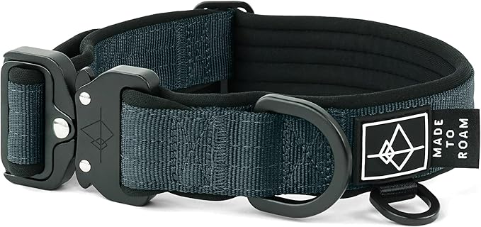 MADE TO ROAM Comfort Collar - Adjustable Nylon Dog Collar with Soft Comfortable Padding, Light Aviation Aluminum Metal Buckle for Small, Medium and Large Dogs (Colorado Nightsky, Size 5)