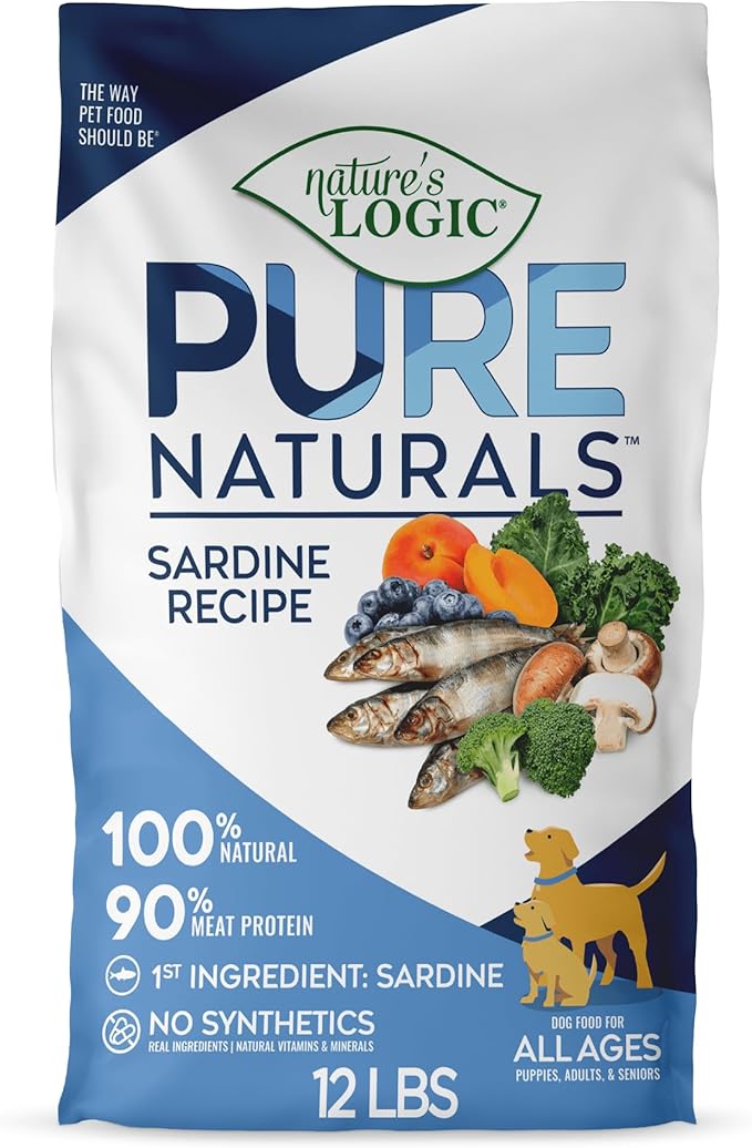 NATURE'S LOGIC Pure Naturals™ 100% Natural Sardine Recipe Synthetic-Free Dry Dog Food, 12 lbs