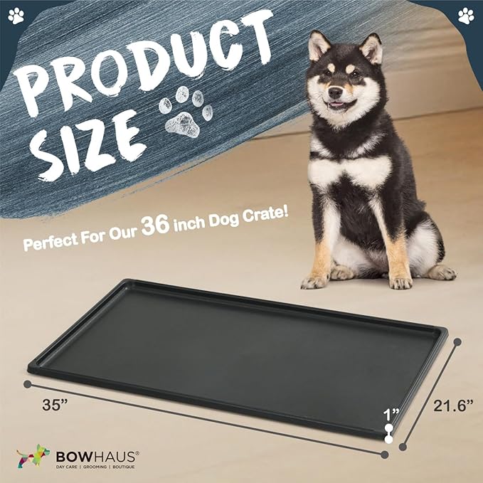 35-Inch Dog Crate Pan Replacement, Sturdy, Waterproof Plastic Tray for 36-Inch Pet, Rabbit Ferret Critter Kennels, Versatile Pan and Easy to Clean