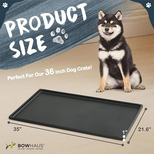 35-Inch Dog Crate Pan Replacement, Sturdy, Waterproof Plastic Tray for 36-Inch Pet, Rabbit Ferret Critter Kennels, Versatile Pan and Easy to Clean