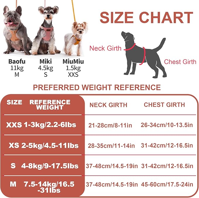 Puppytie No Pull xs Dog Harness with Multifunction Dog Leash,Soft Adjustable No Choke Escape Proof Pet Harness Vest,Suede Bow Brown,XXS