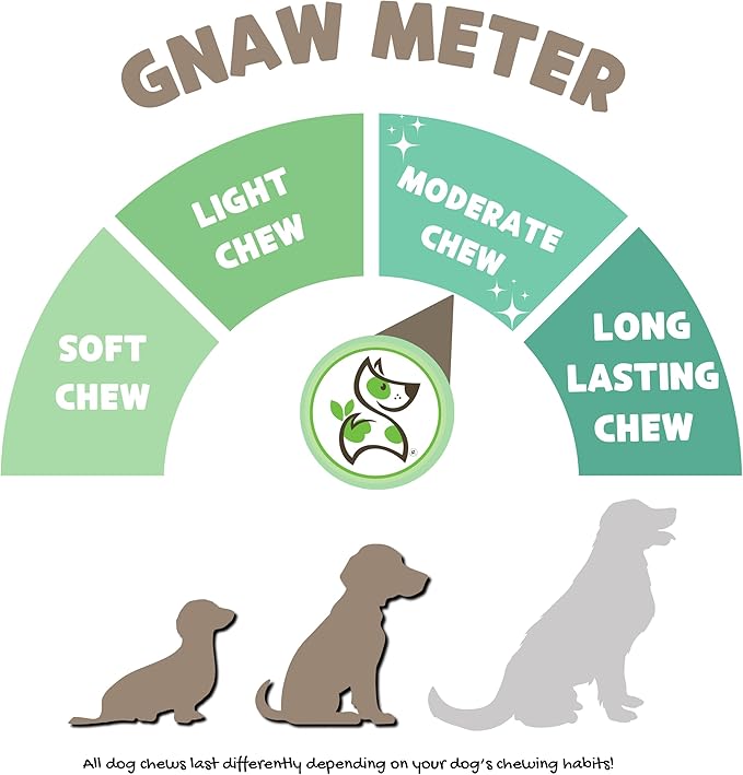 Nature Gnaws Beef Tendons for Dogs (8oz) - Mixed Thickness - Long Lasting for Small and Medium Dogs - Natural Beef Jerky Dog Chew Bones - Rawhide Free