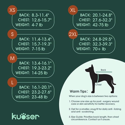Kuoser Dog Recovery Suit for Female Male Dogs, Post-Surgery Bodysuit for Spay Neuter, Dog Onesie After Surgery, Anti-Licking Pet Surgical Recovery Suit, Pink XL