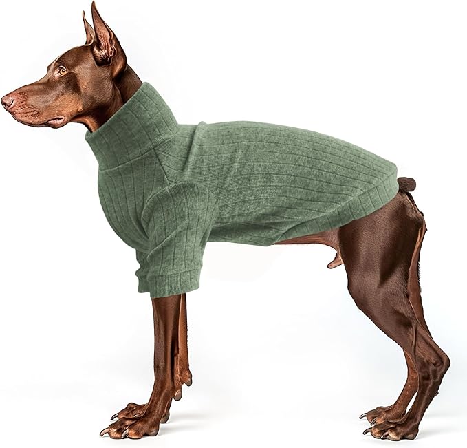 Dog Turtleneck Knitted Shirt Stretchy Pullover Sweater Winter Warm Puppy Clothes for Small Medium Dogs