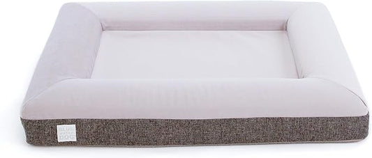 Luxury Essential Orthopedic Memory Foam Dog Bed with Waterproof Liner and Machine Washable Cover with YKK Zippers (Medium 37" L x 30" W x 6" Th)