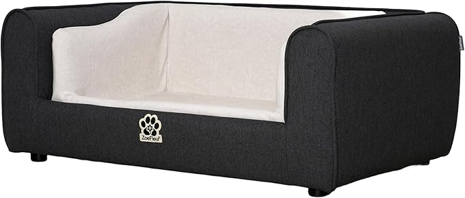 Modern high-Rise Dog Sofas are Designed for Small and Medium-Sized Pets, They are Plush Sofa beds for Cats and Small and Medium-Sized Dogs, and are Indoor pet Furniture(Grey)